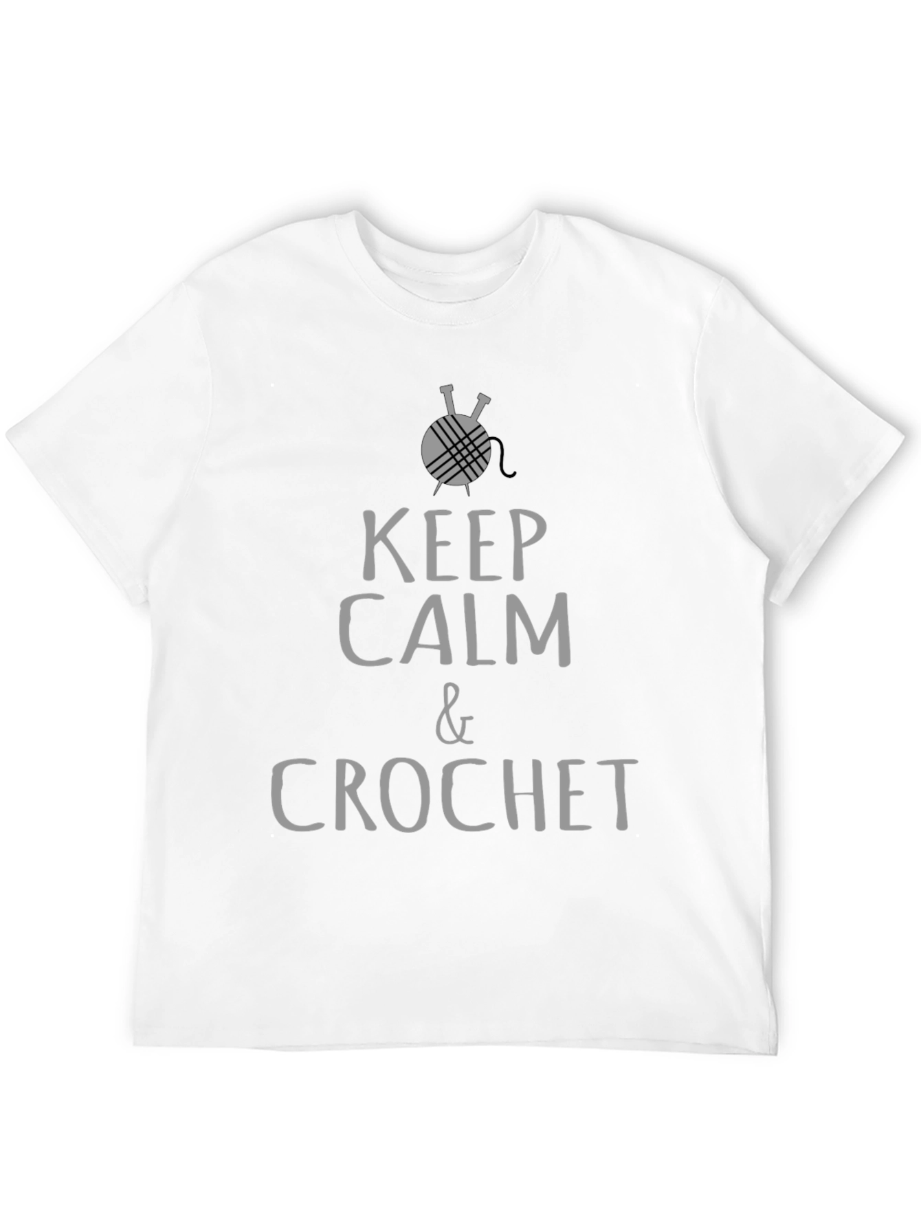 Keep Calm & Crochet Graphic T-Shirt - Black