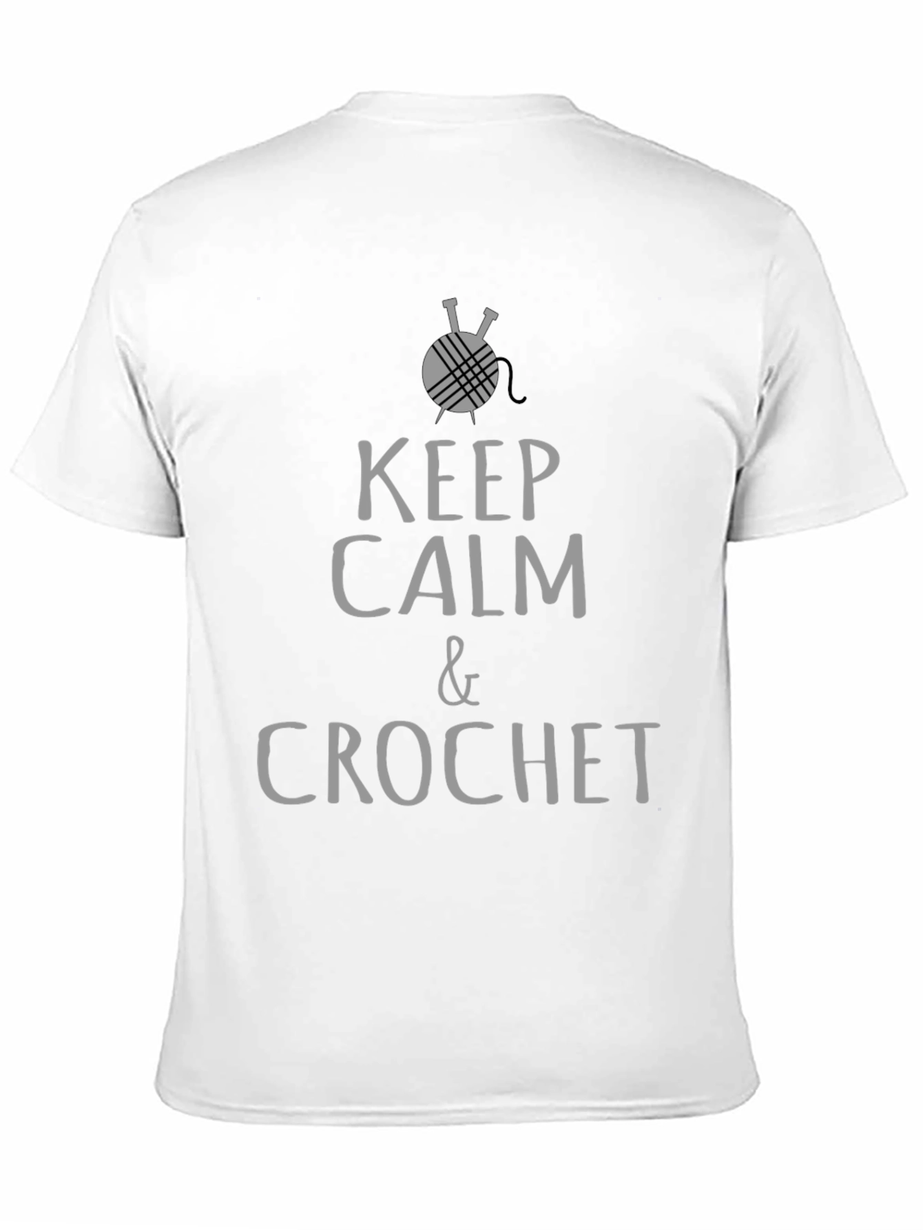 Keep Calm & Crochet Graphic T-Shirt - Black