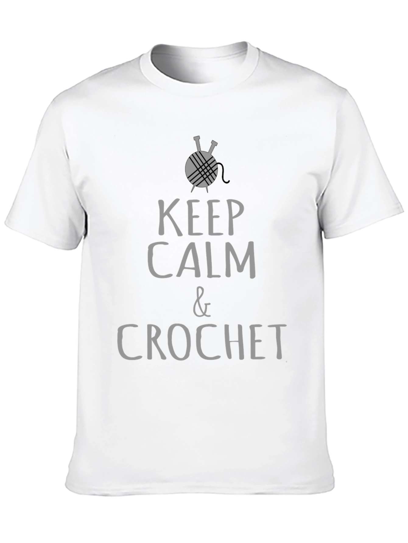 Keep Calm & Crochet Graphic T-Shirt - Black