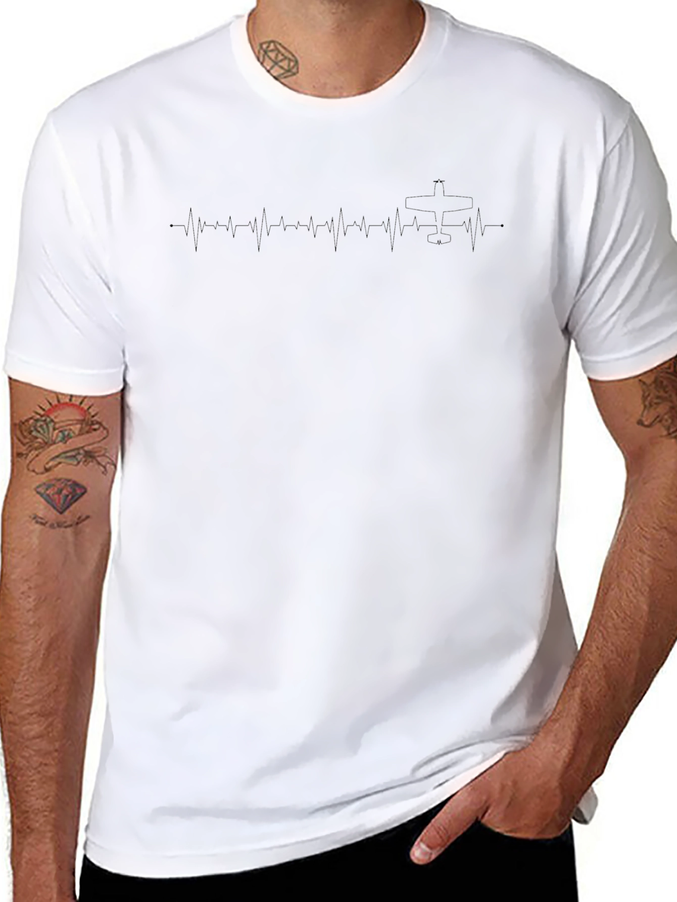 Black Turntable Heartbeat T-Shirt