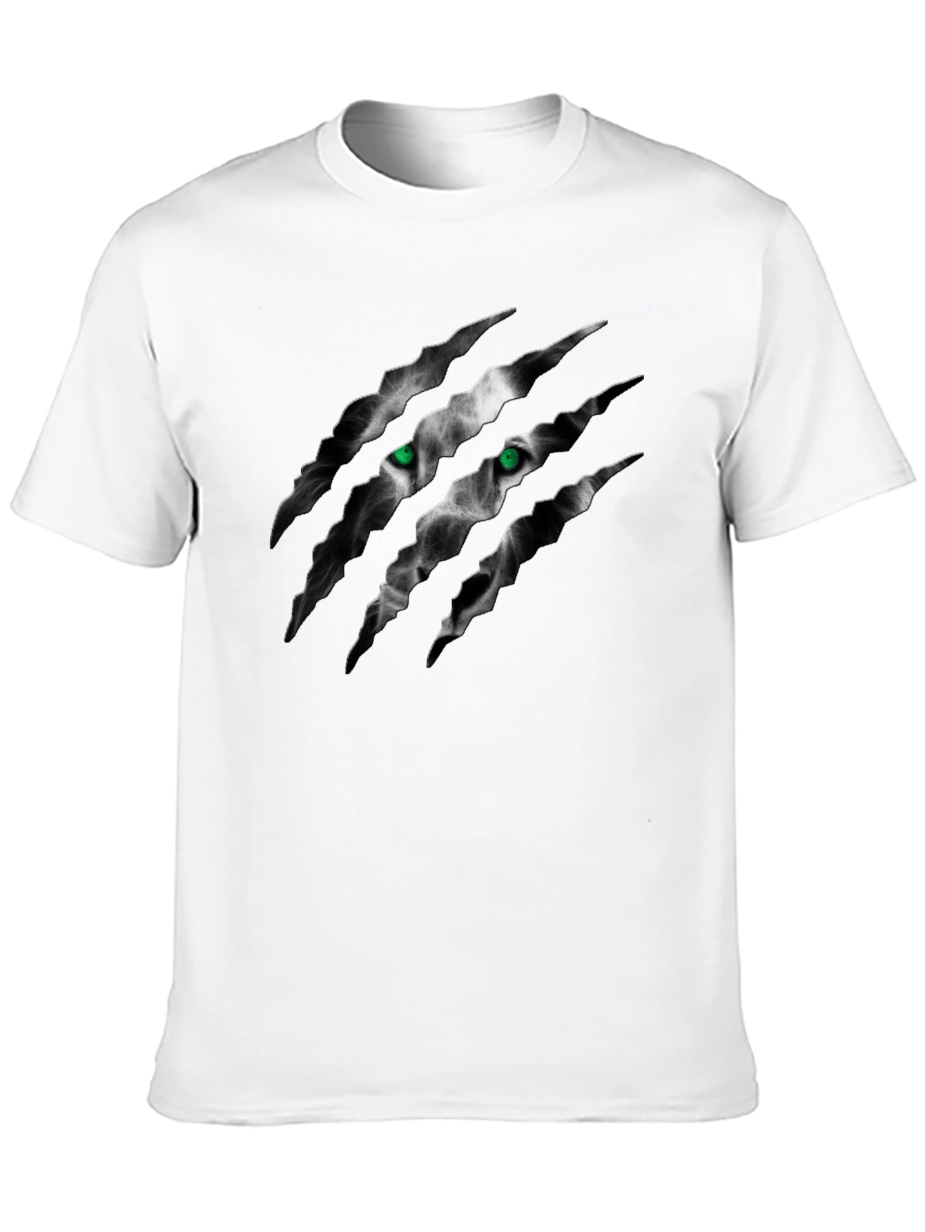 Mens Black Wolf Claw Graphic T-Shirt