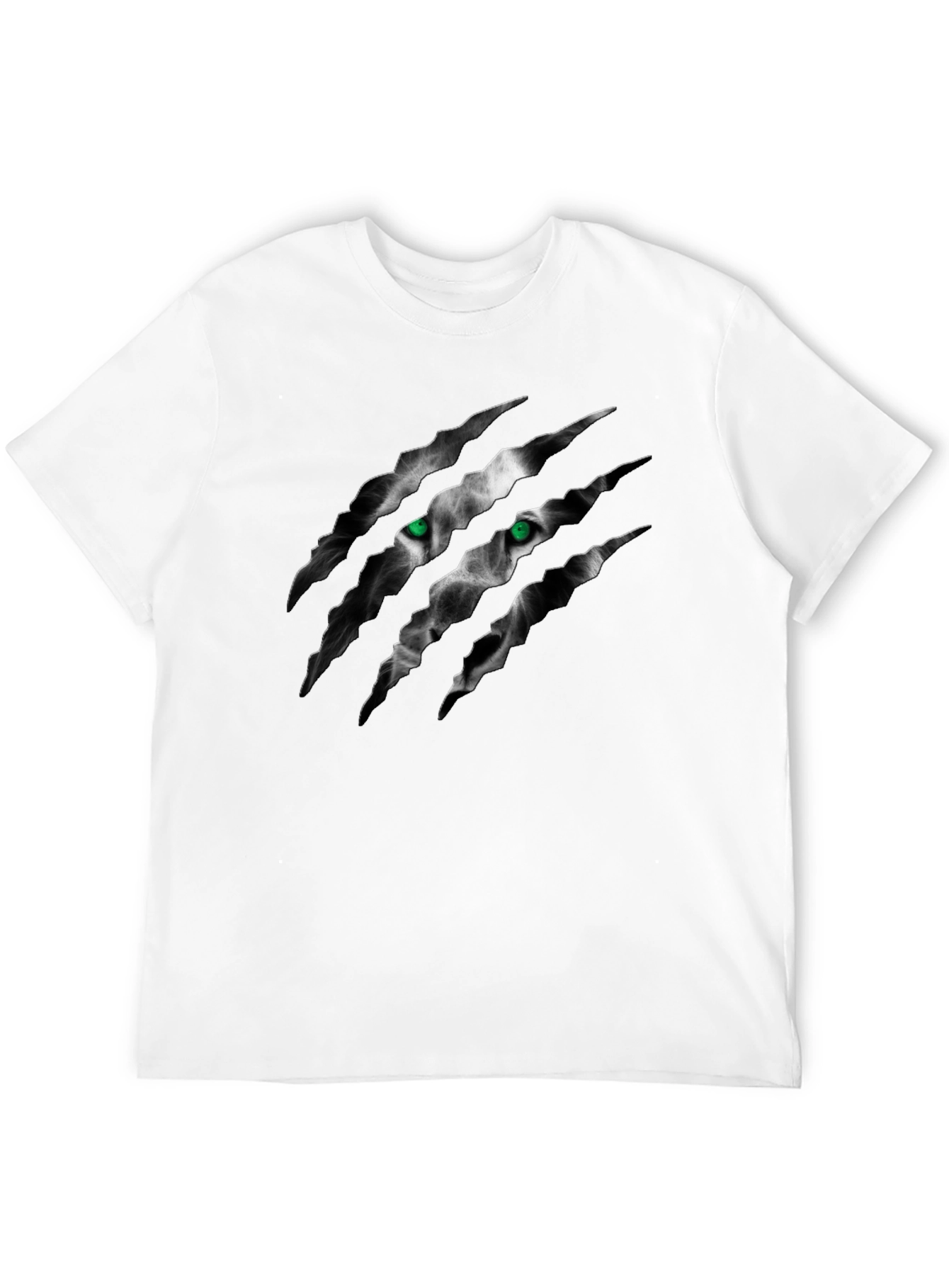 Mens Black Wolf Claw Graphic T-Shirt