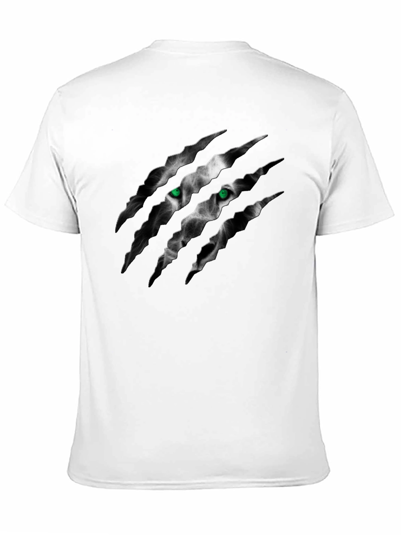 Mens Black Wolf Claw Graphic T-Shirt