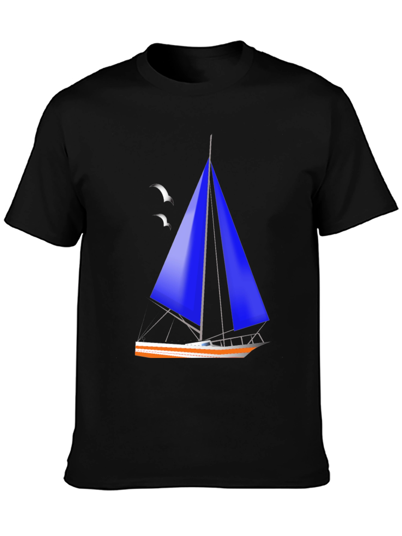 Sailboat Graphic Black T-Shirt