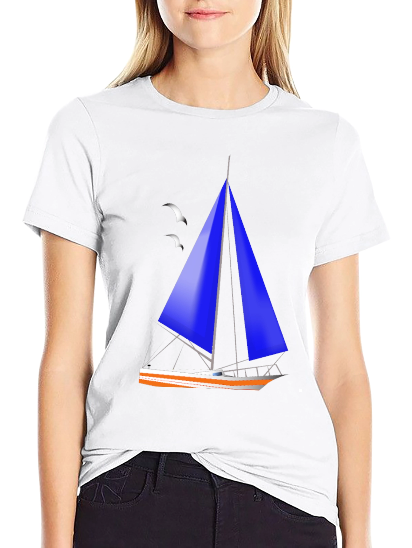 Sailboat Graphic Black T-Shirt