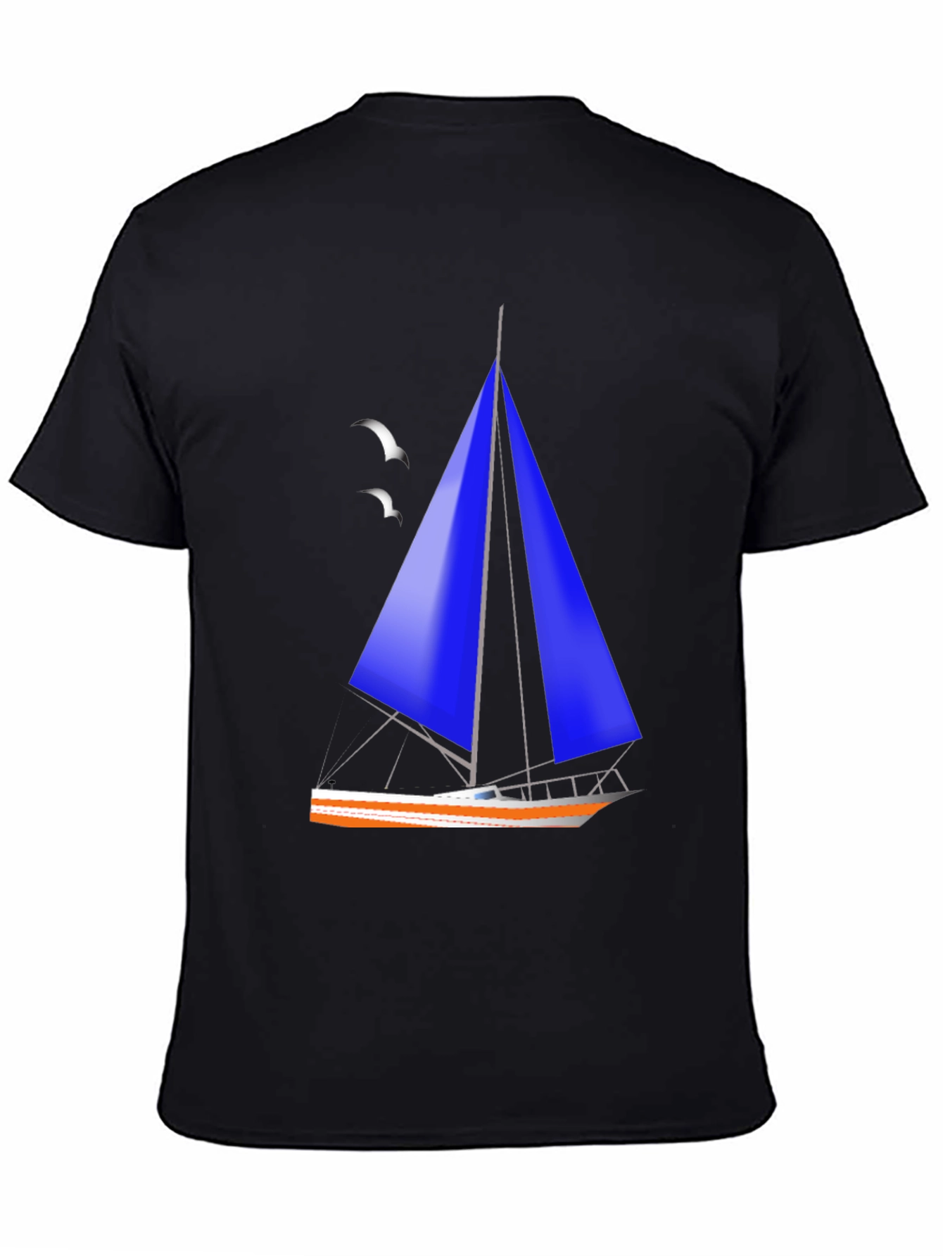 Sailboat Graphic Black T-Shirt