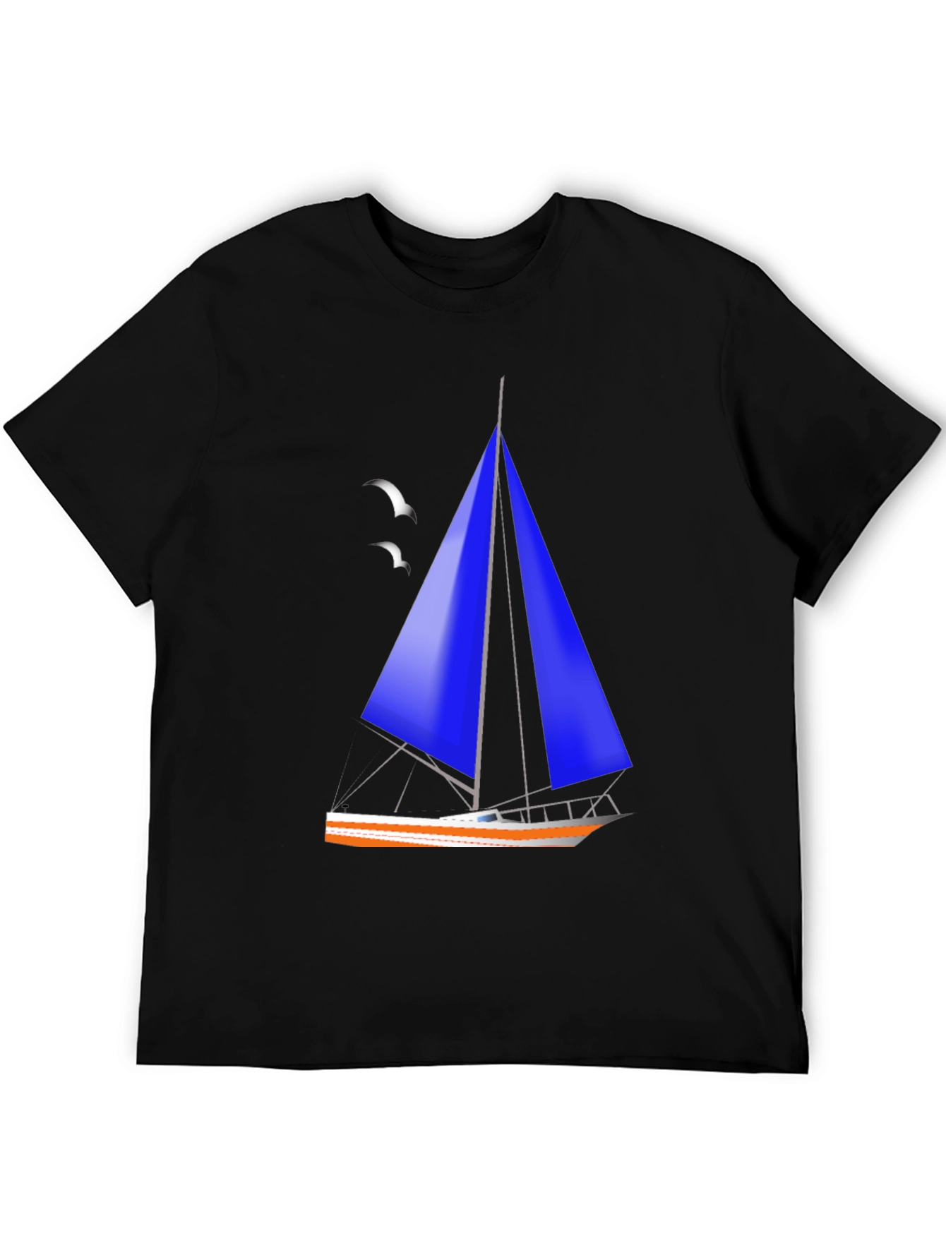 Sailboat Graphic Black T-Shirt