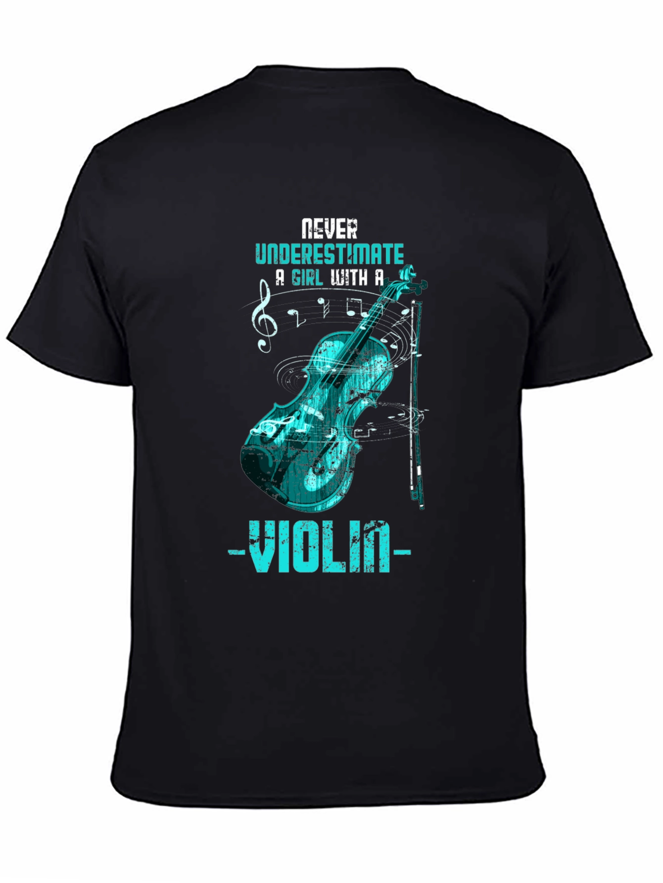 Never Underestimate Violinist Black T-Shirt