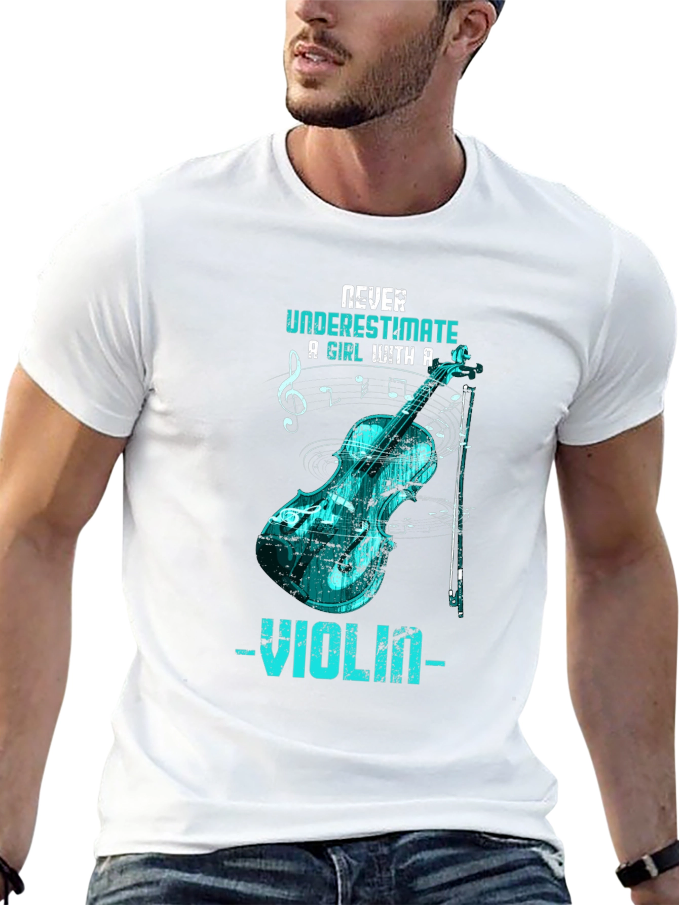Never Underestimate Violinist Black T-Shirt