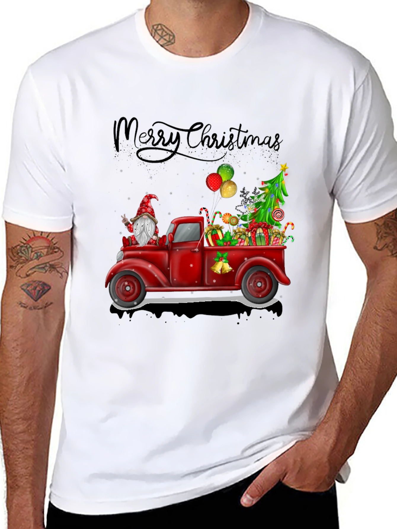 Festive Christmas Truck Graphic Tee