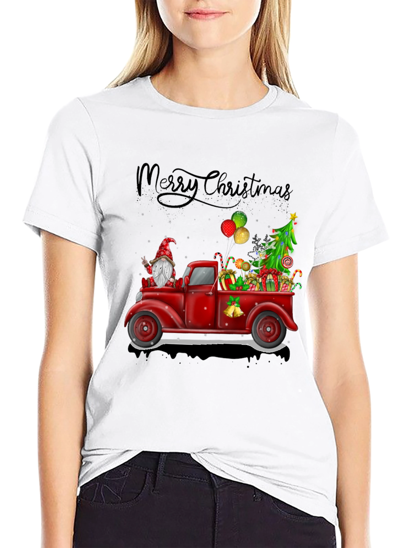 Festive Christmas Truck Graphic Tee