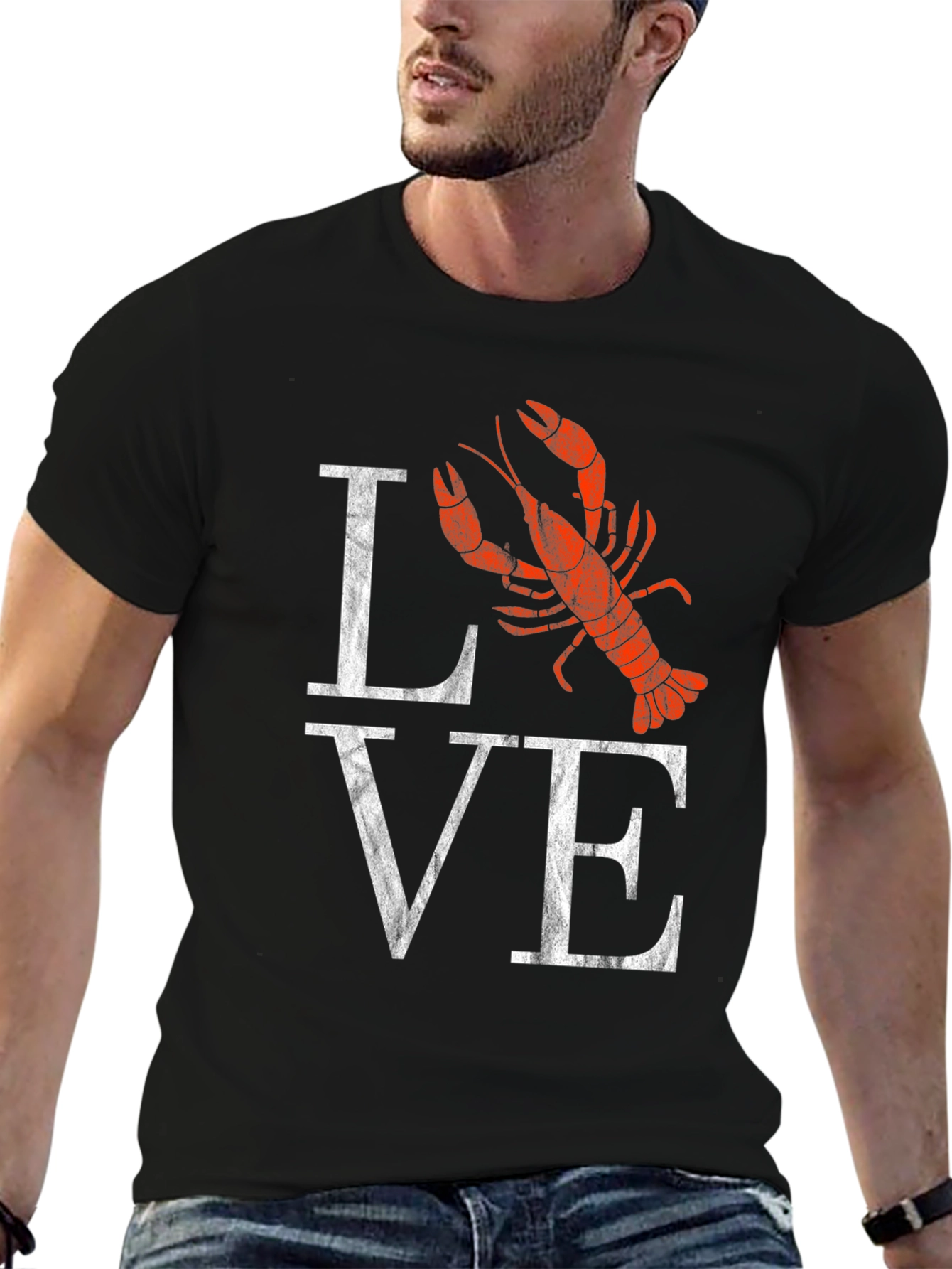 Love Lobster Graphic T-Shirt - Casual Cotton Tee