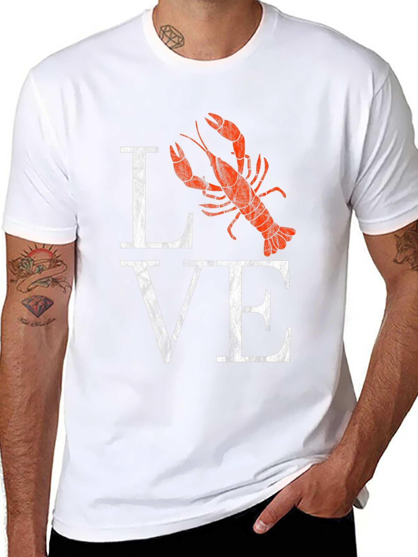 Love Lobster Graphic T-Shirt - Casual Cotton Tee