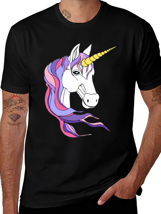 Unicorn Graphic Tee - Black Cotton Comfort