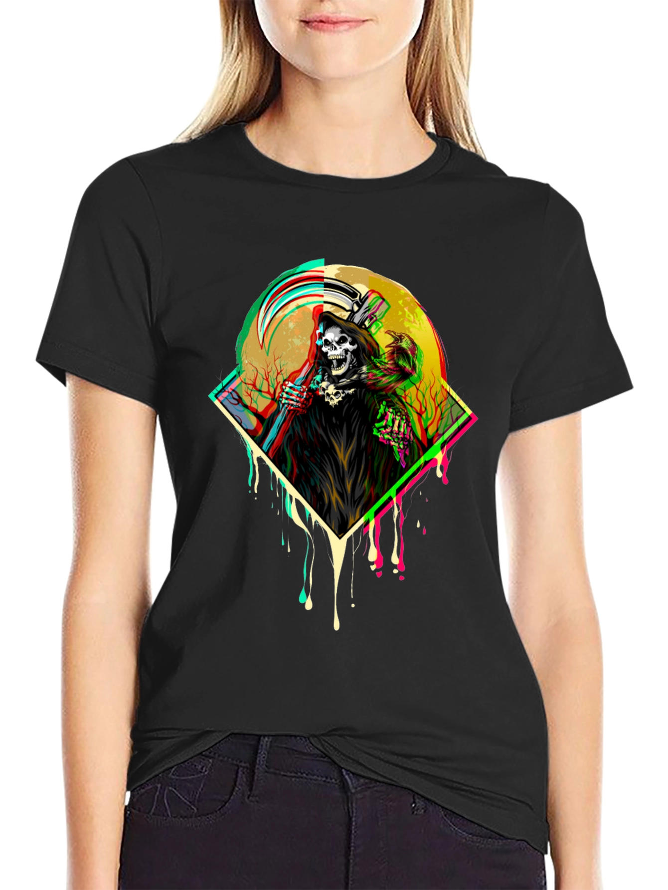 Grim Reaper Graphic Tee - Dark Humor T-Shirt