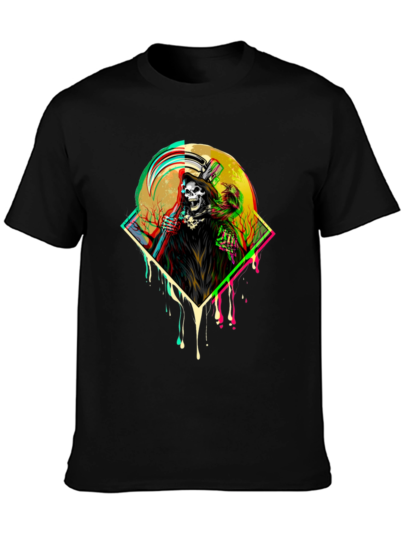 Grim Reaper Graphic Tee - Dark Humor T-Shirt