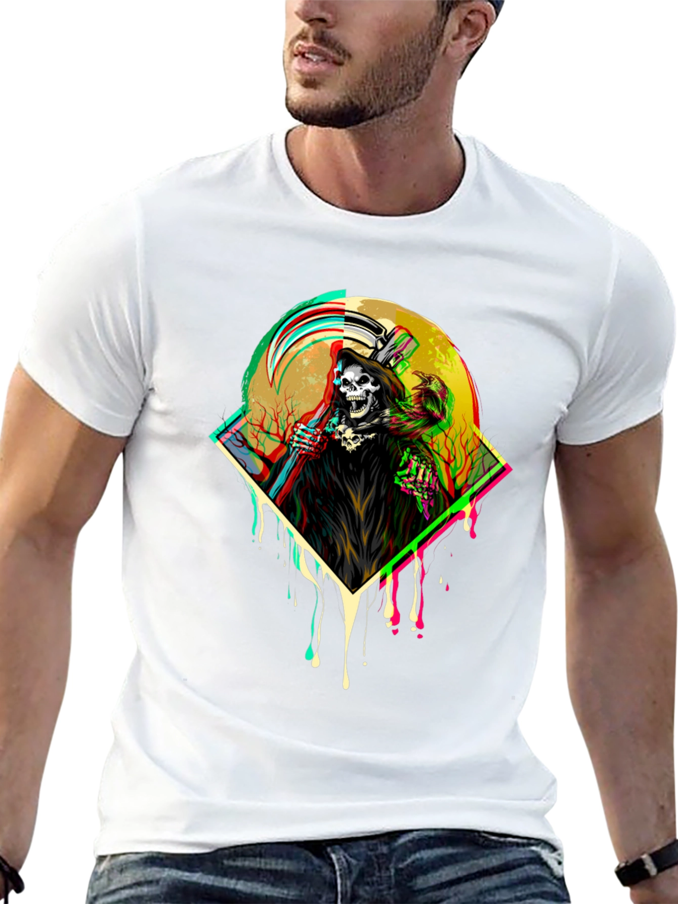Grim Reaper Graphic Tee - Dark Humor T-Shirt