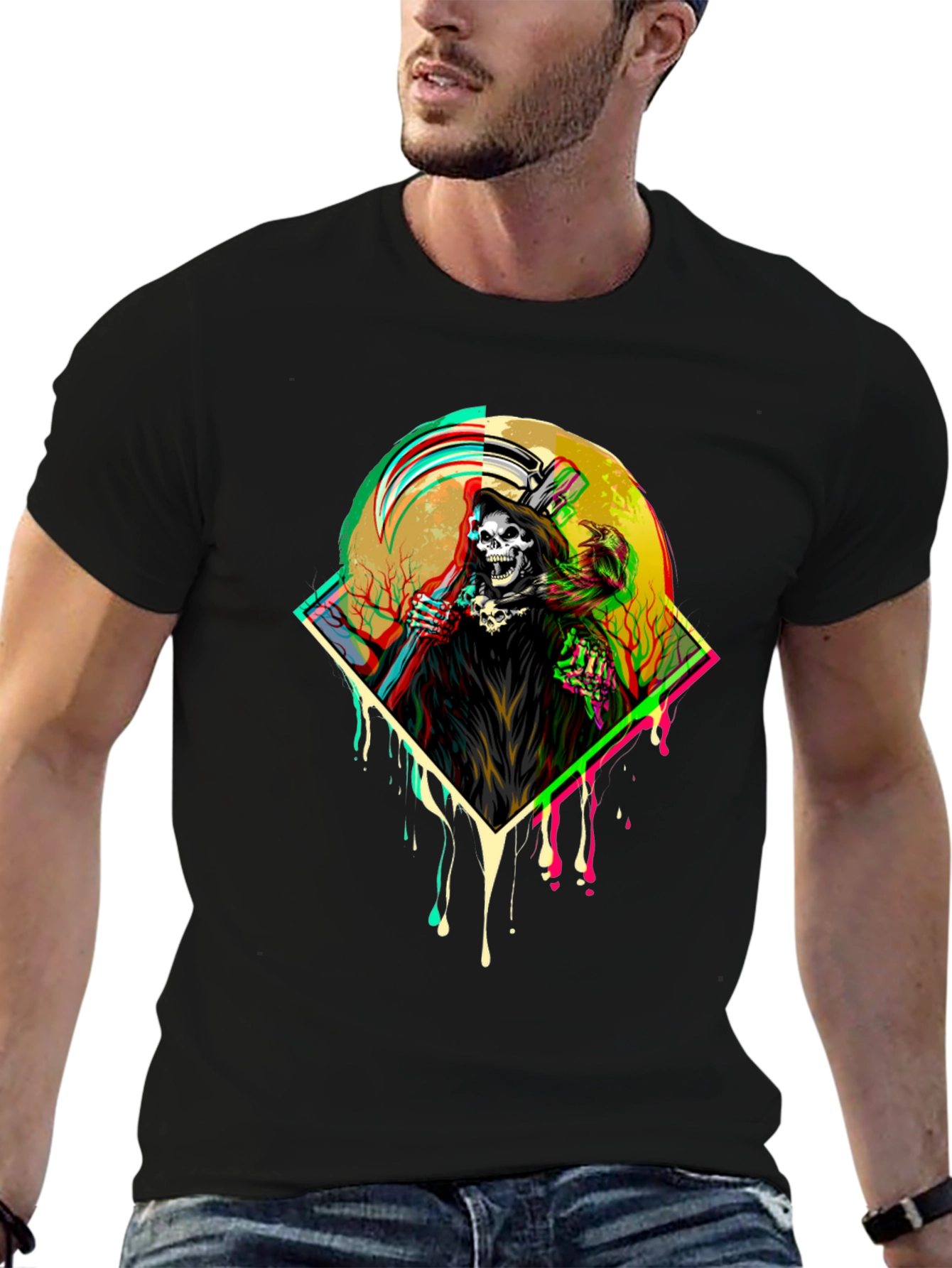 Grim Reaper Graphic Tee - Dark Humor T-Shirt