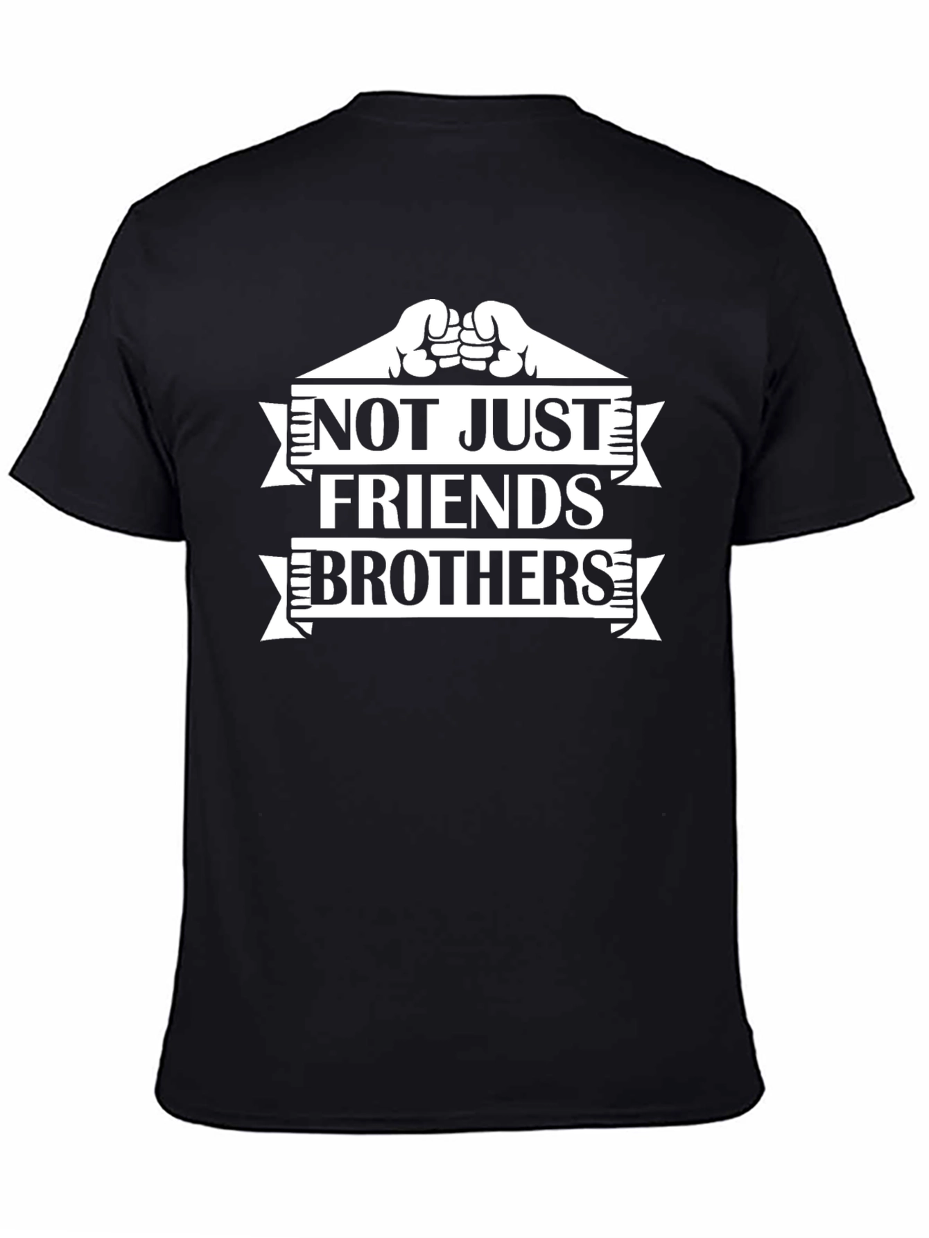Not Just Friends Brothers Black Graphic Tee