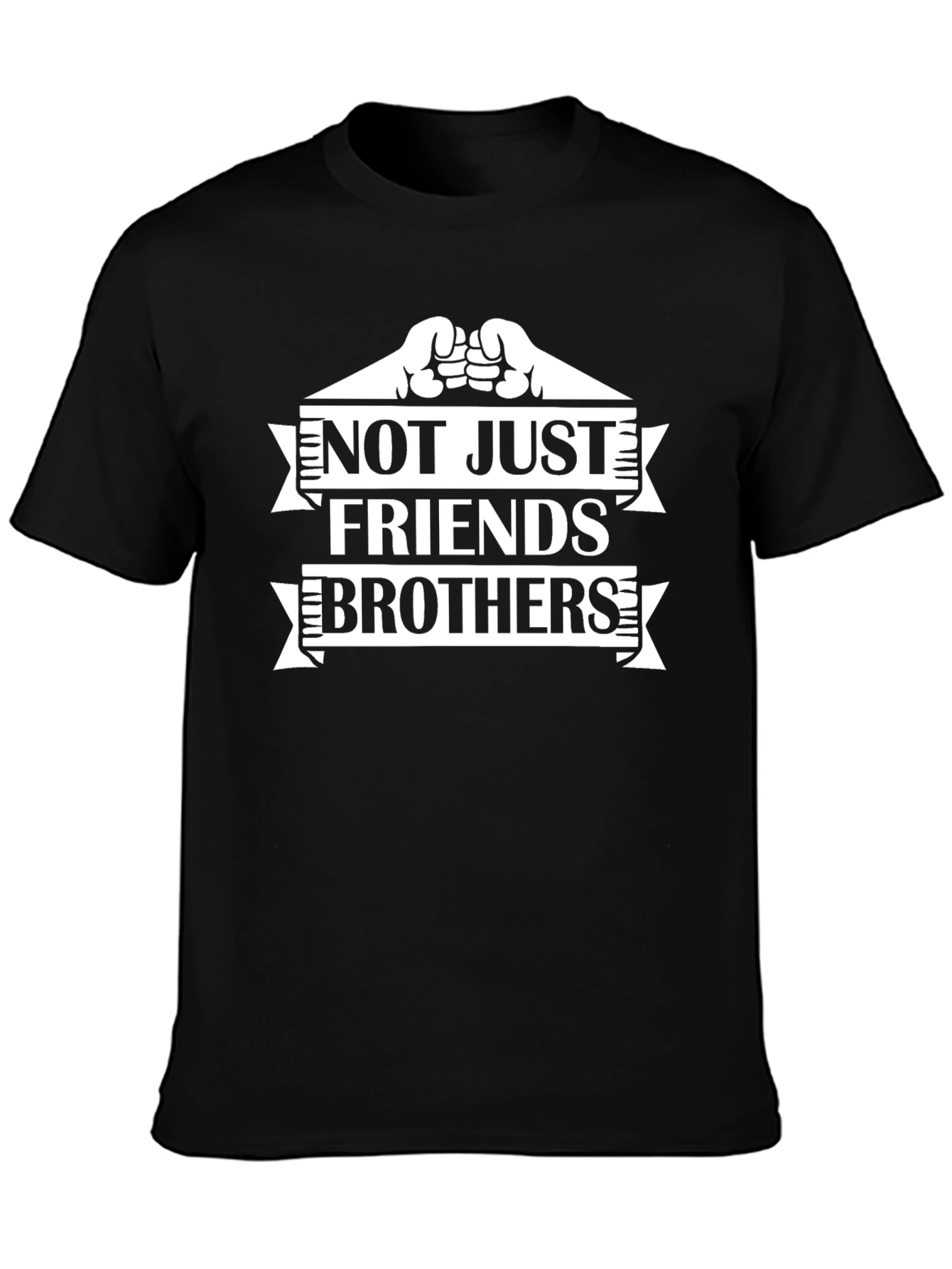 Not Just Friends Brothers Black Graphic Tee