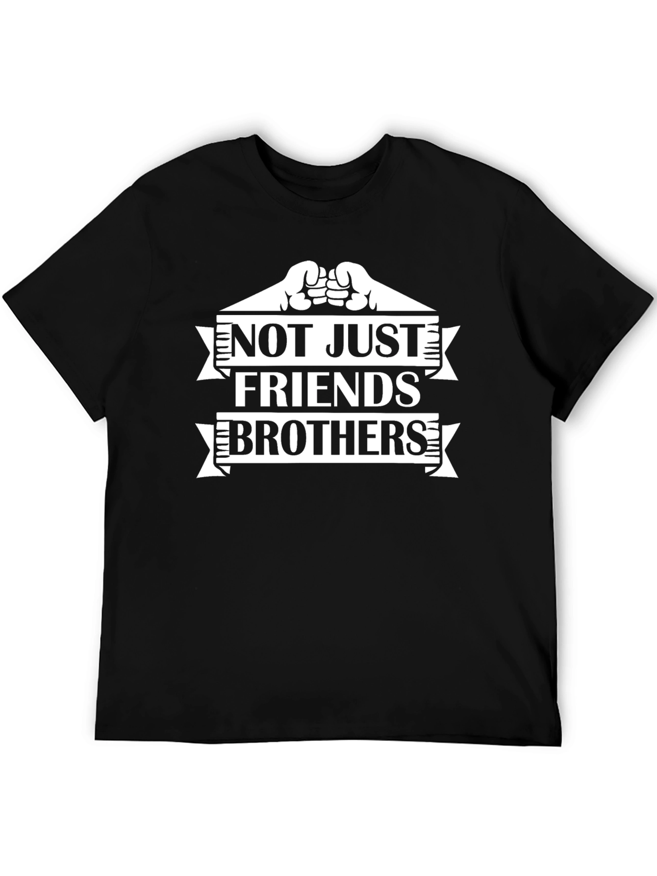 Not Just Friends Brothers Black Graphic Tee