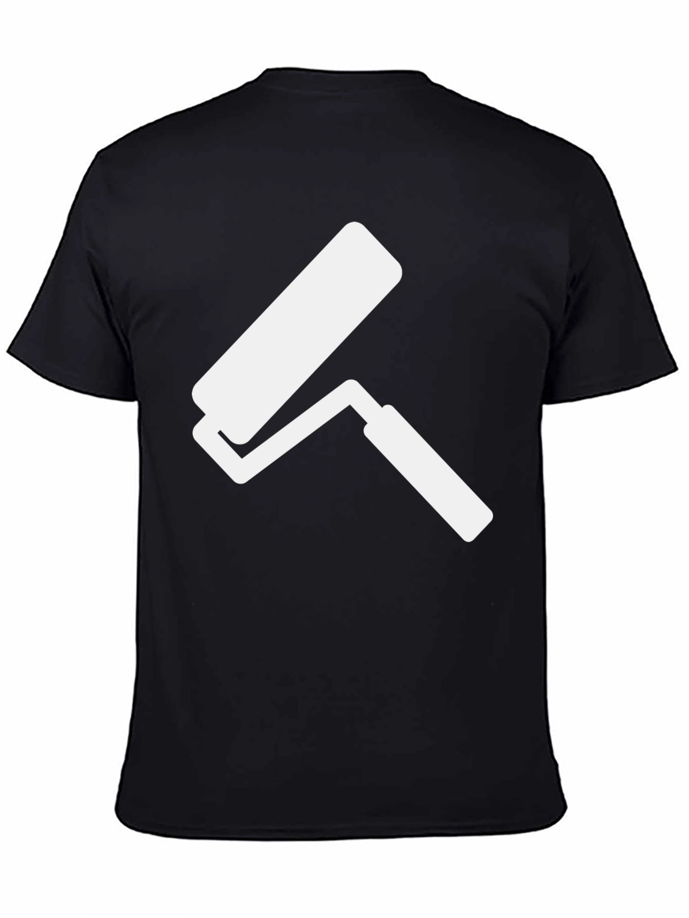 Paint Roller Graphic T-Shirt - Black Cotton Tee
