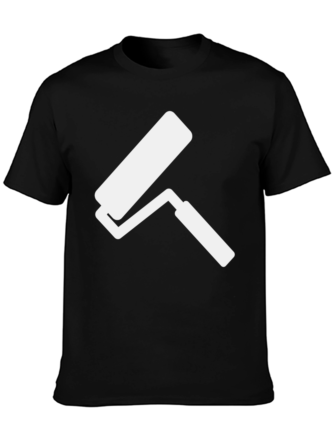 Paint Roller Graphic T-Shirt - Black Cotton Tee
