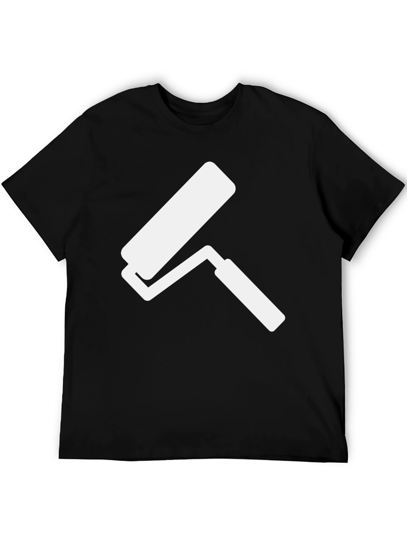 Paint Roller Graphic T-Shirt - Black Cotton Tee