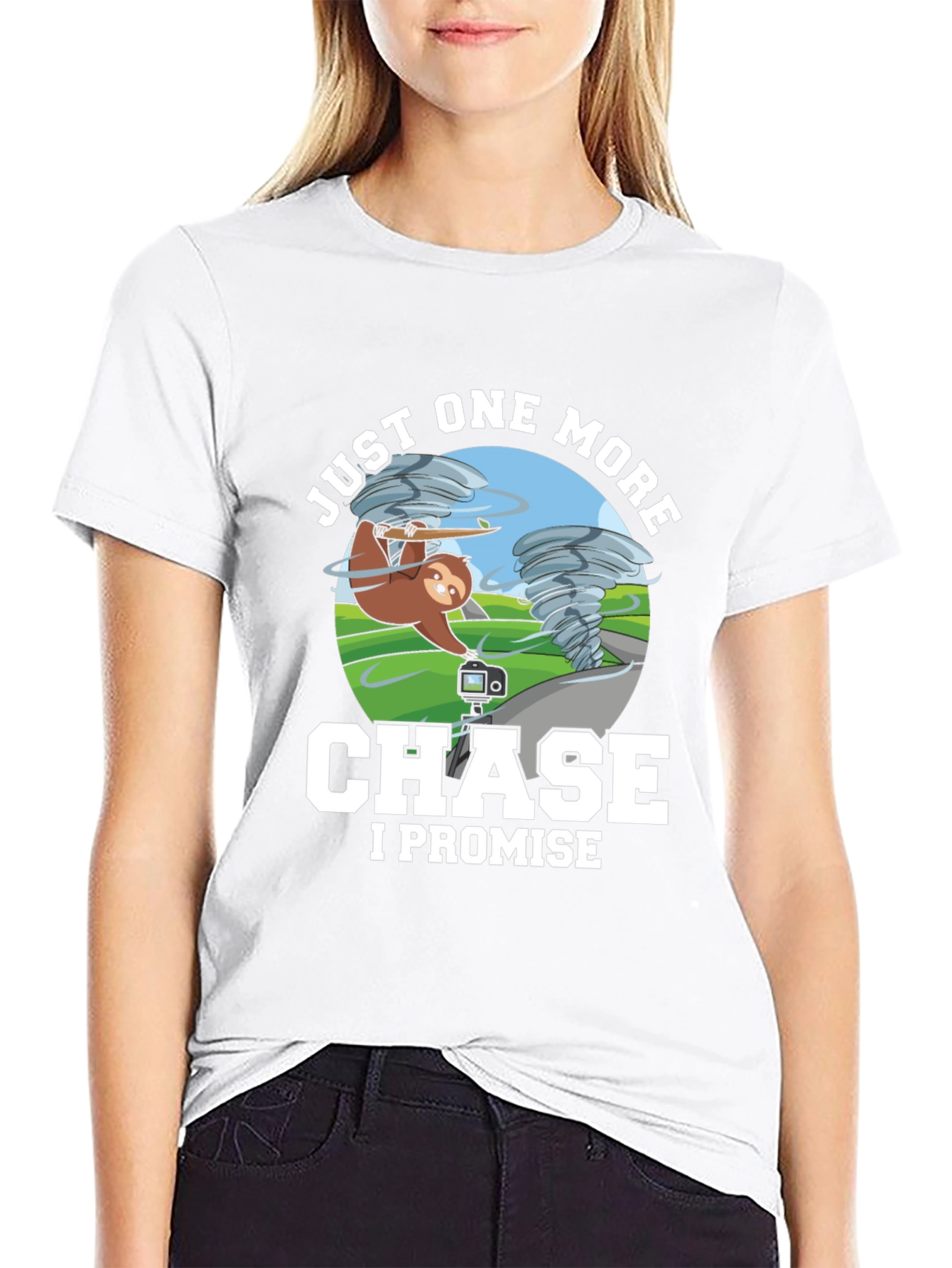 Funny Sloth Tornado Chase T-Shirt