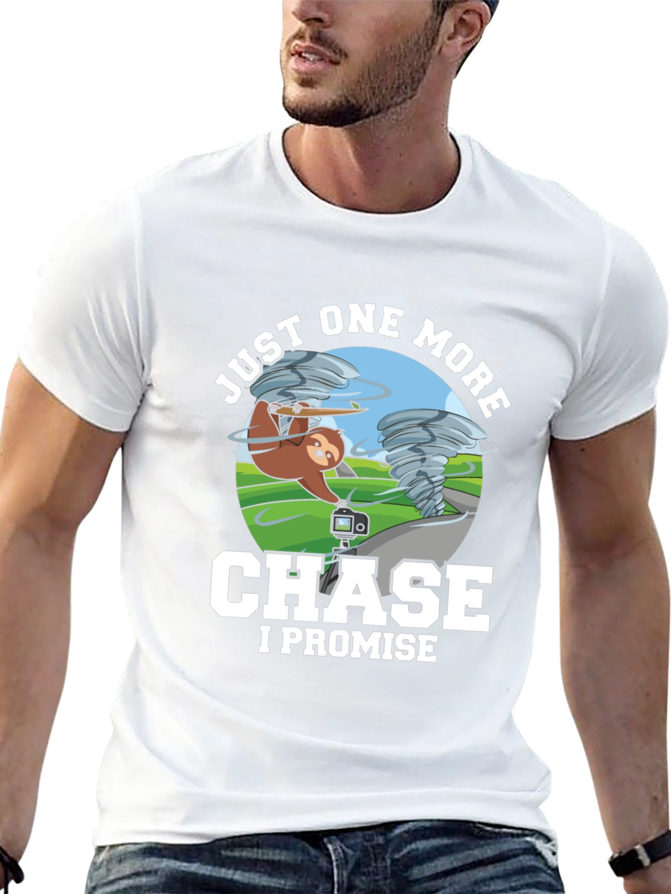 Funny Sloth Tornado Chase T-Shirt