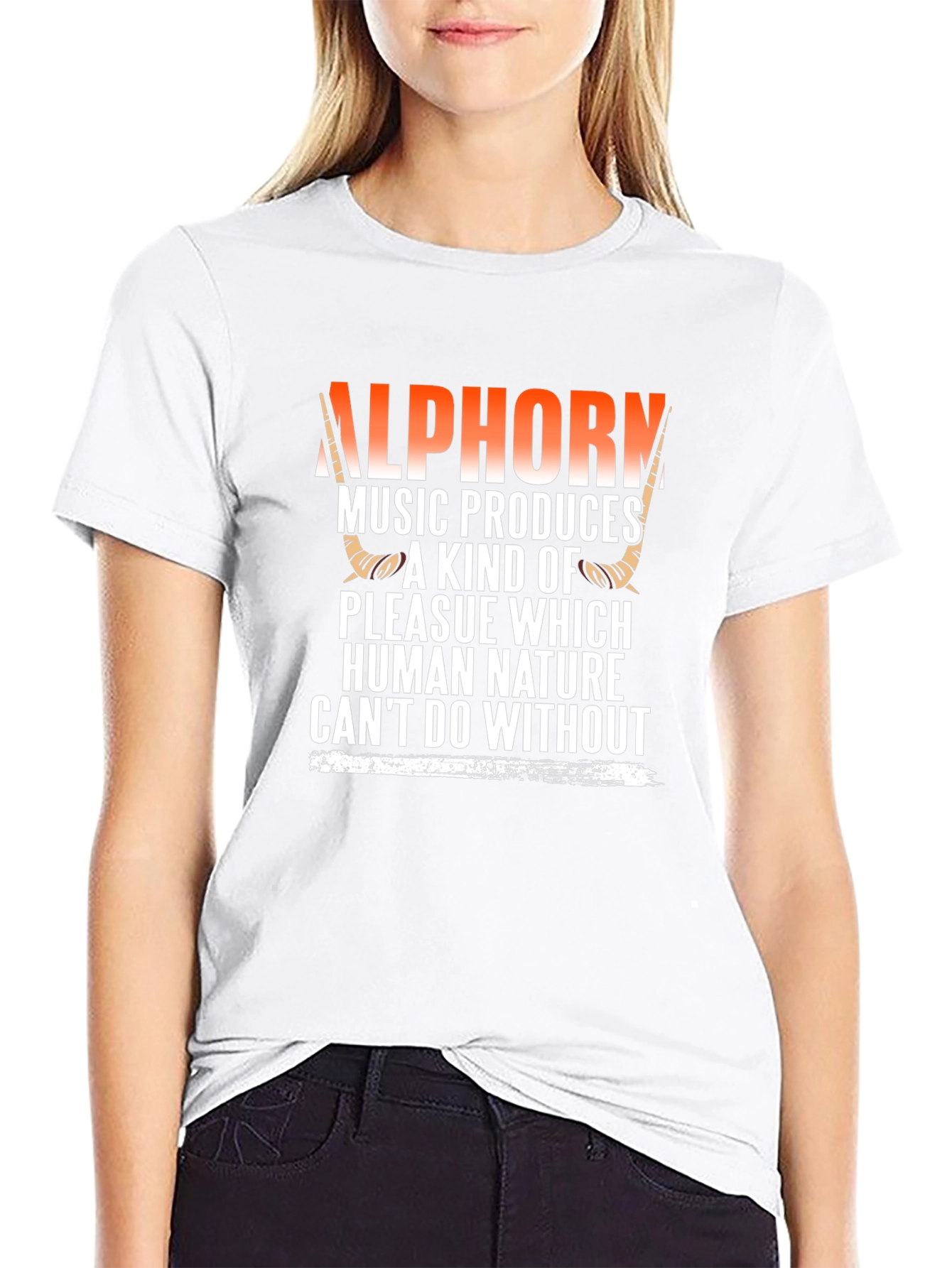 Alphorn Music T-Shirt - Human Nature Design