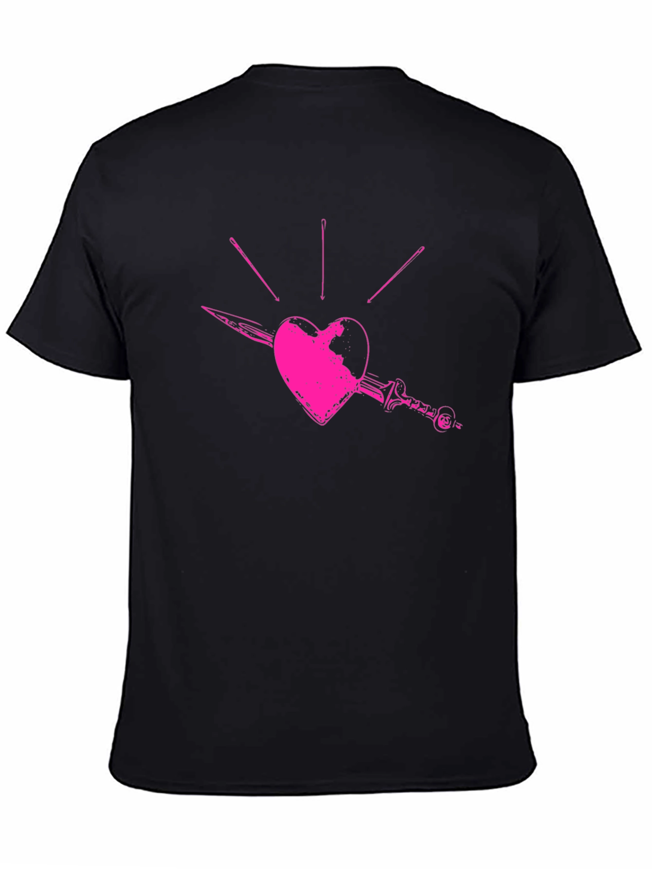 Stabbed Heart Graphic Tee - Black