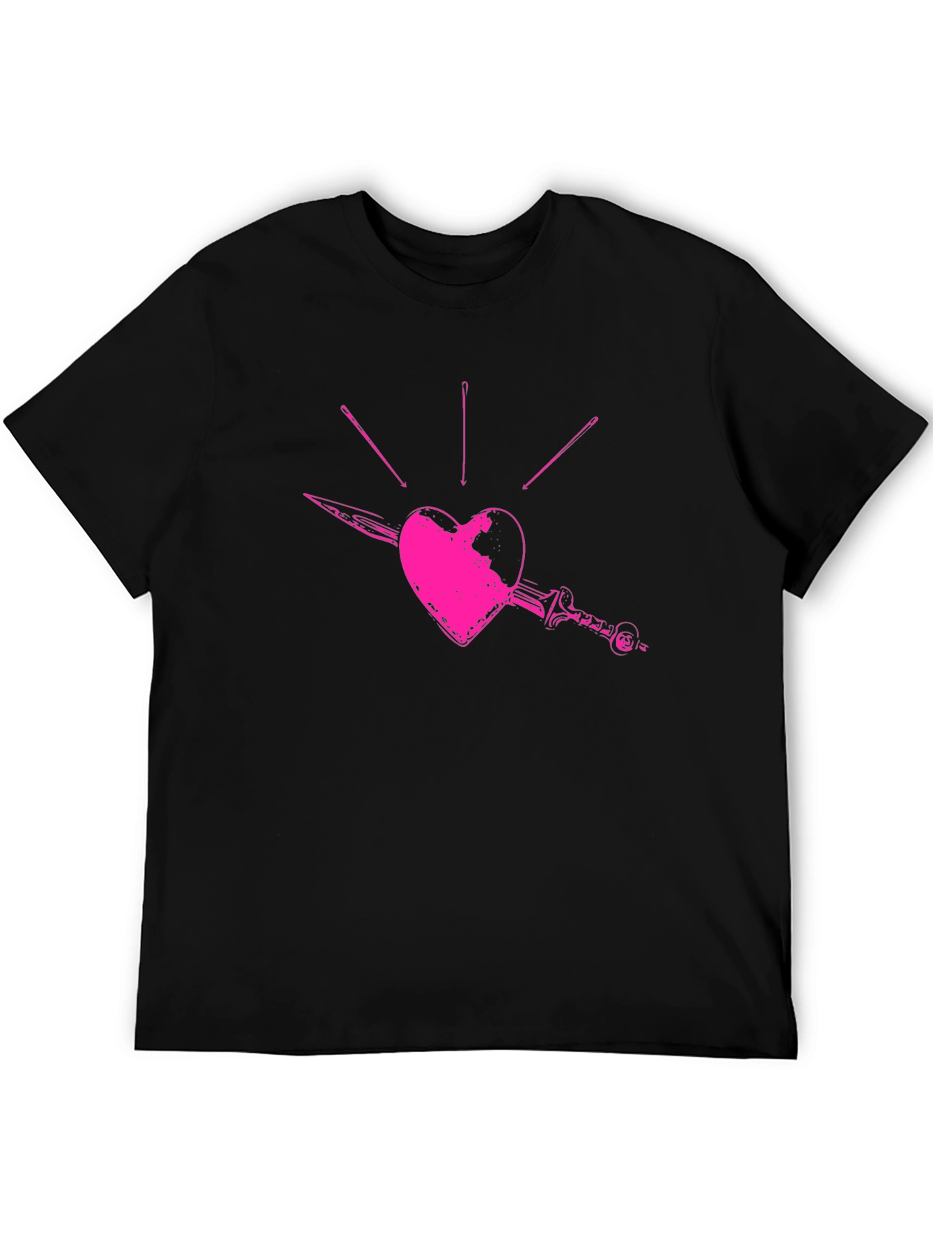Stabbed Heart Graphic Tee - Black