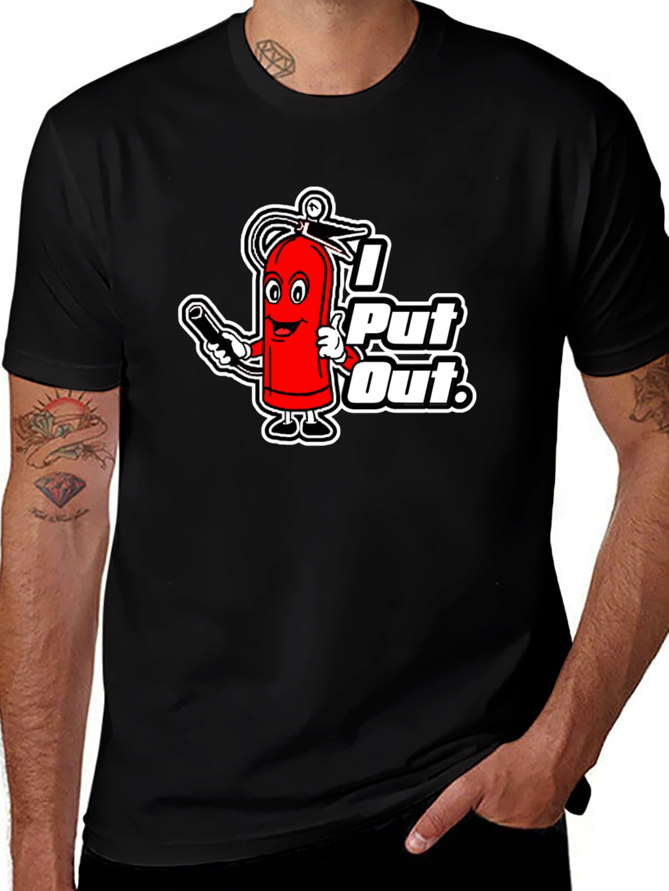 I Put Out Firefighter Humor Graphic T-Shirt