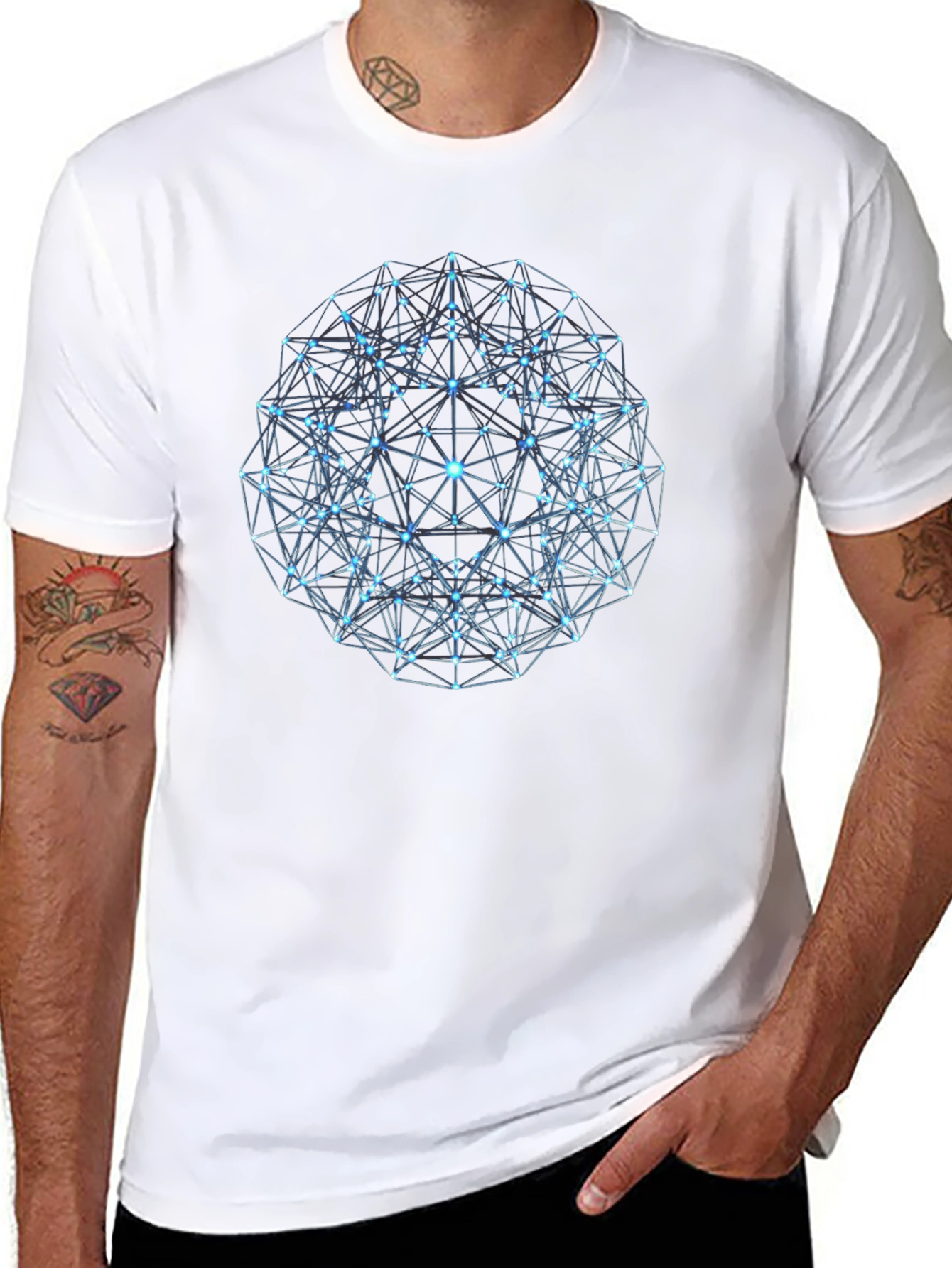 Geometric Sphere Graphic T-Shirt