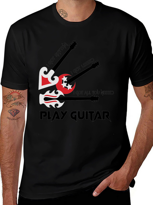 Play Guitar Graphic T-Shirt - Music Lover Tee