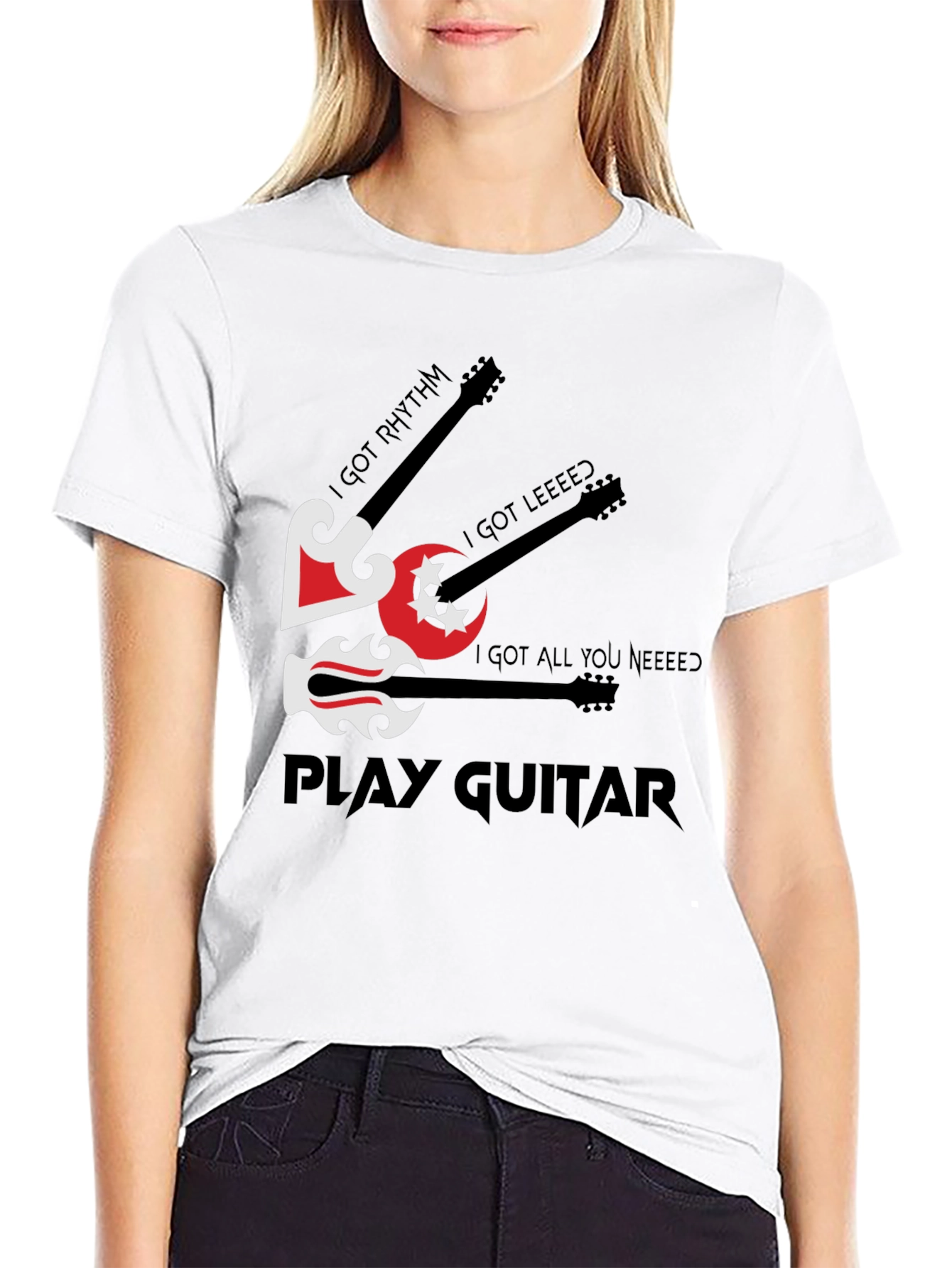Play Guitar Graphic T-Shirt - Music Lover Tee