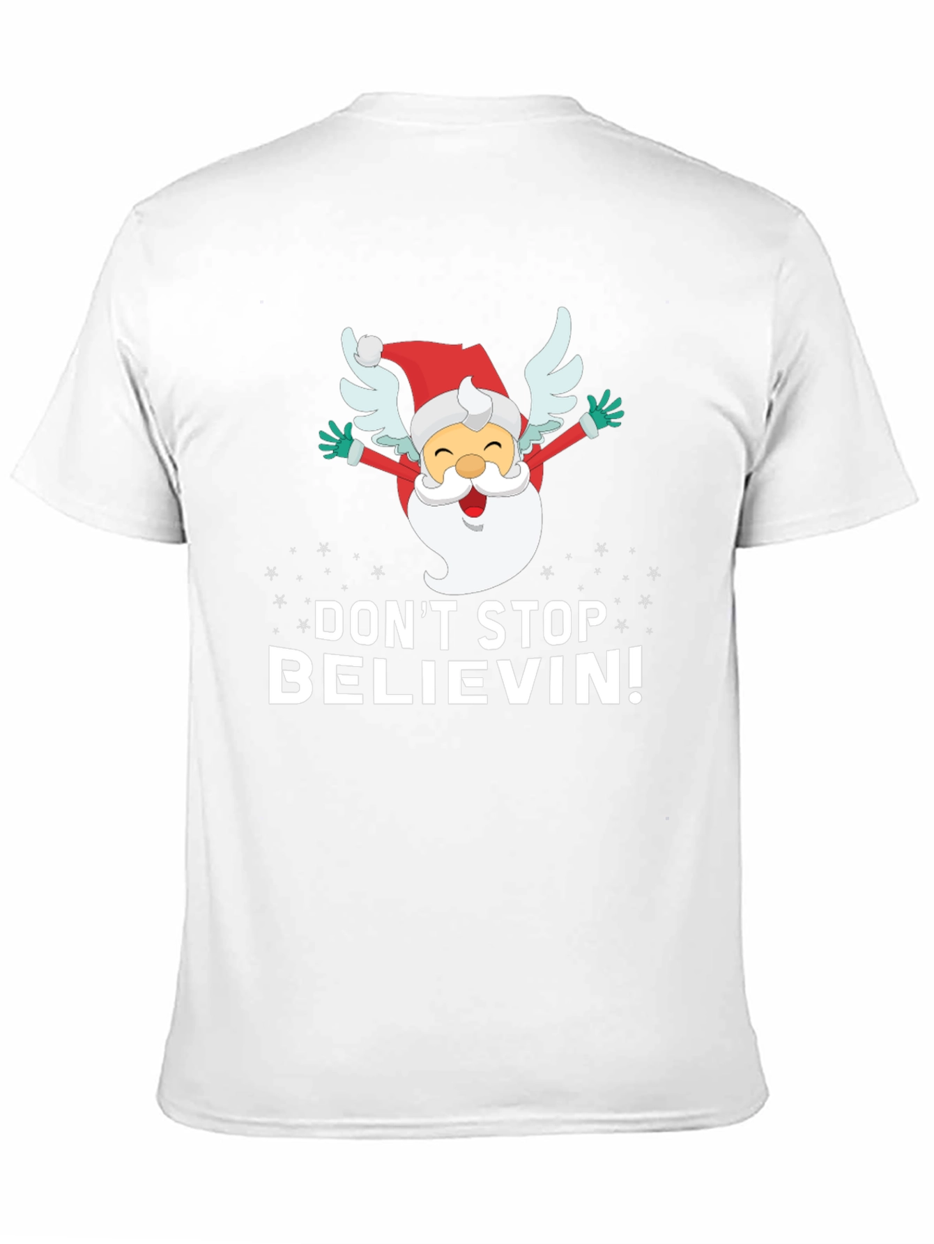 Dont Stop Believin Santa Graphic Tee
