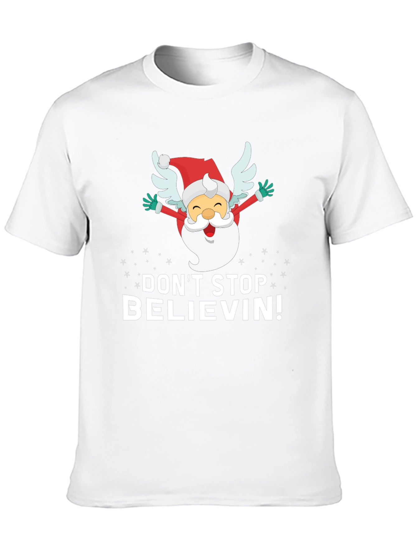 Dont Stop Believin Santa Graphic Tee