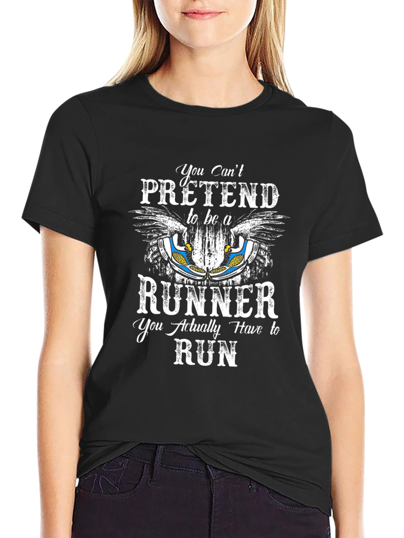 You Cant Pretend Runner Graphic T-Shirt