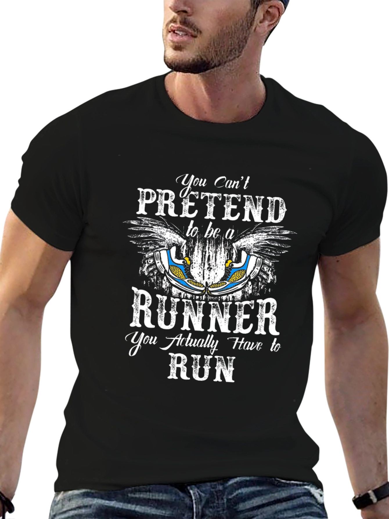 You Cant Pretend Runner Graphic T-Shirt