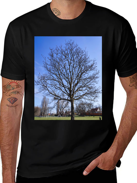 Nature Tree Graphic Black T-Shirt