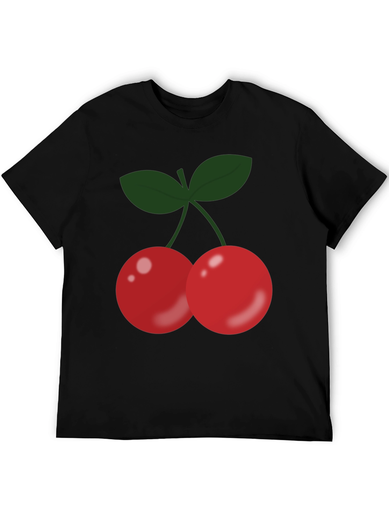 Cherry Graphic Black T-Shirt