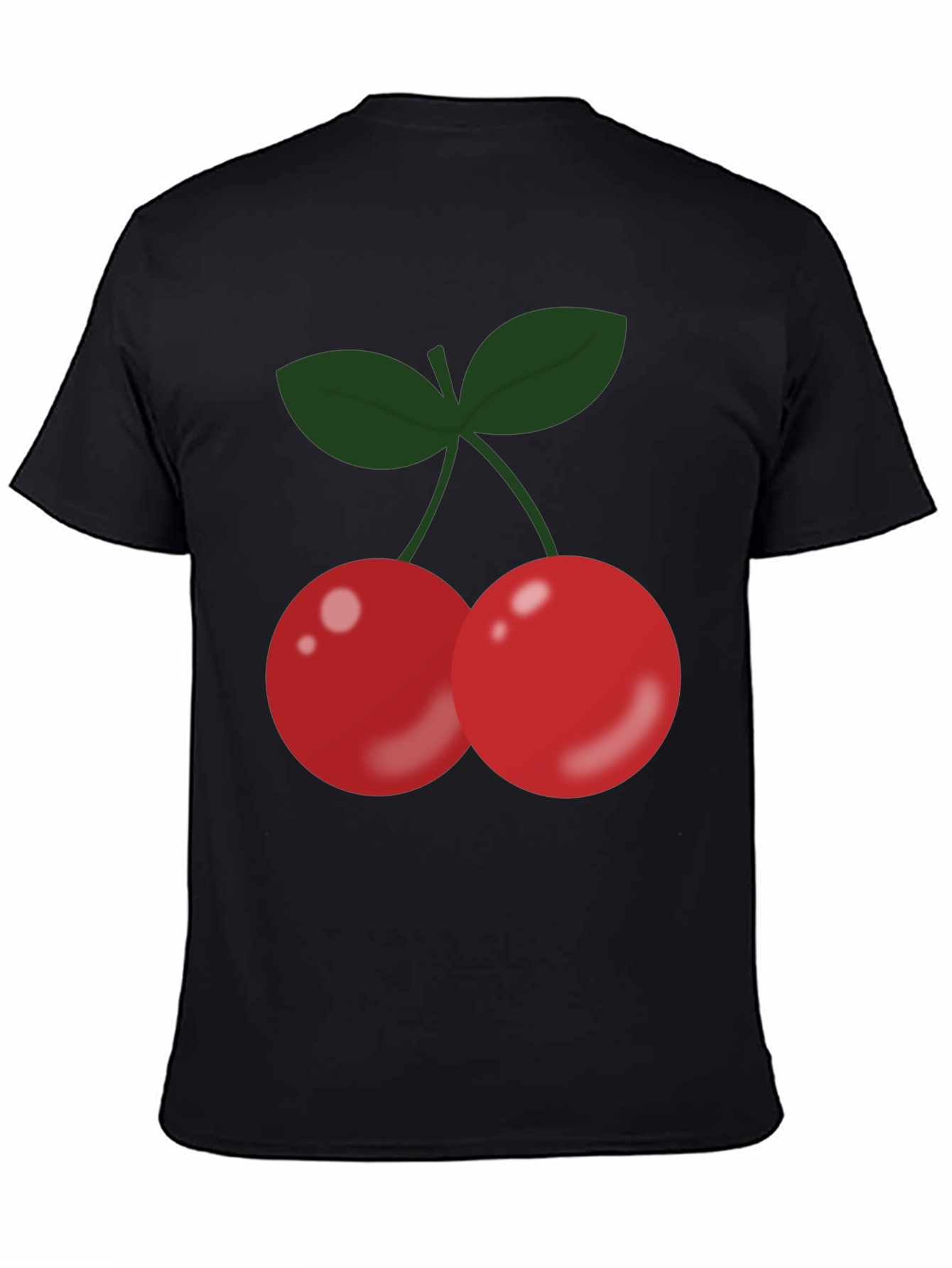 Cherry Graphic Black T-Shirt