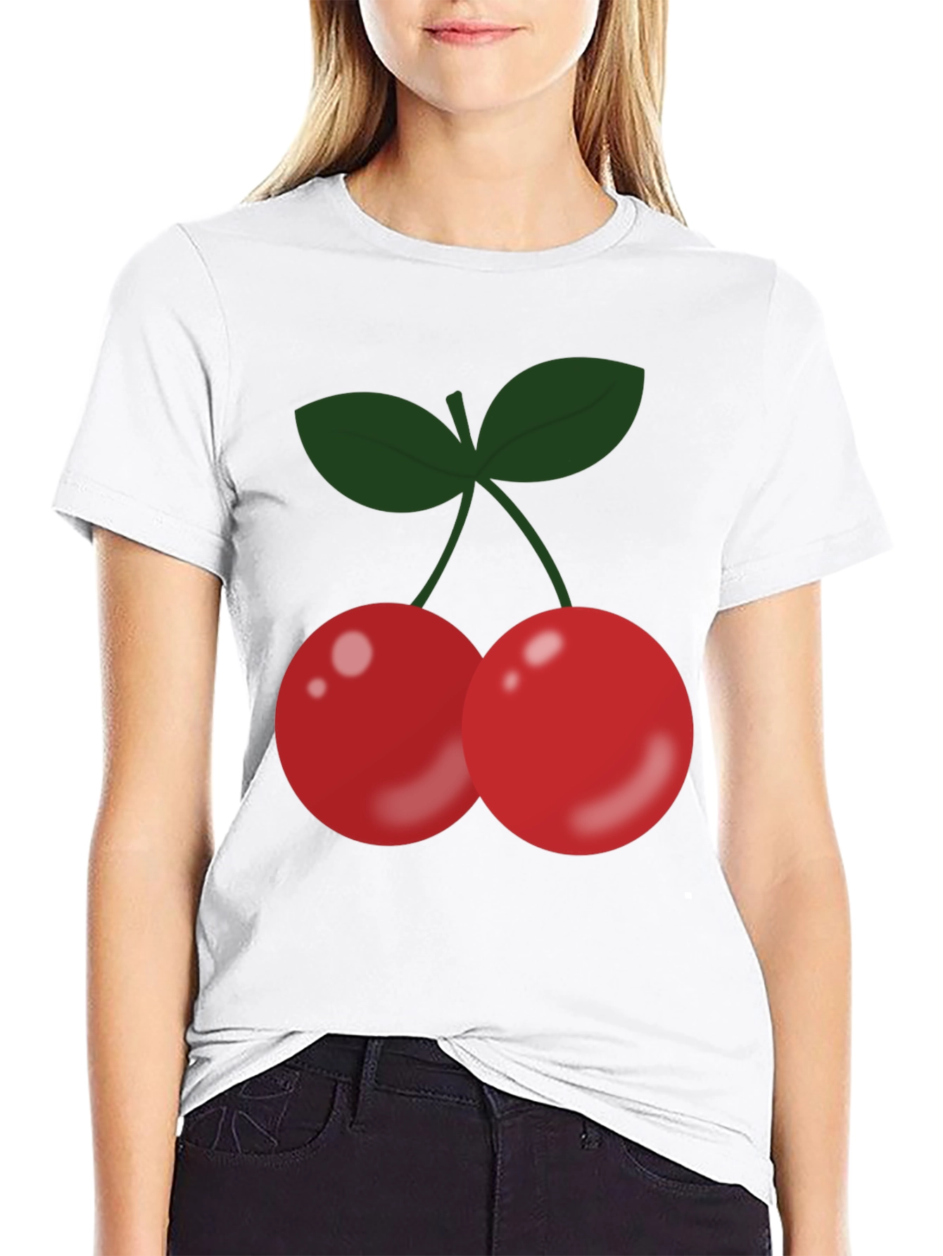 Cherry Graphic Black T-Shirt