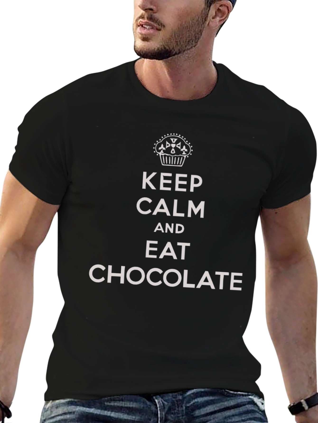 Keep Calm & Eat Chocolate Black Tee