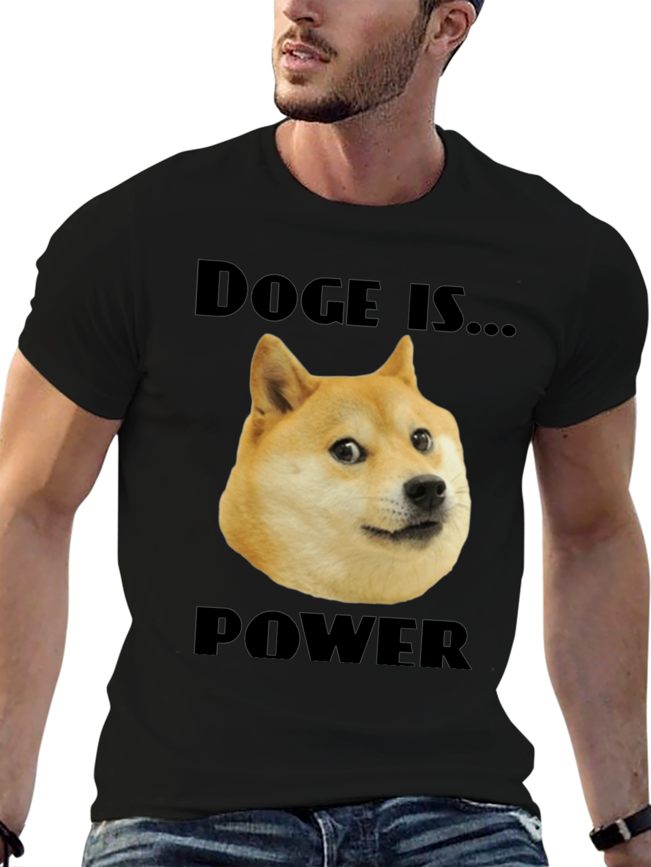 Doge is Power Black T-Shirt