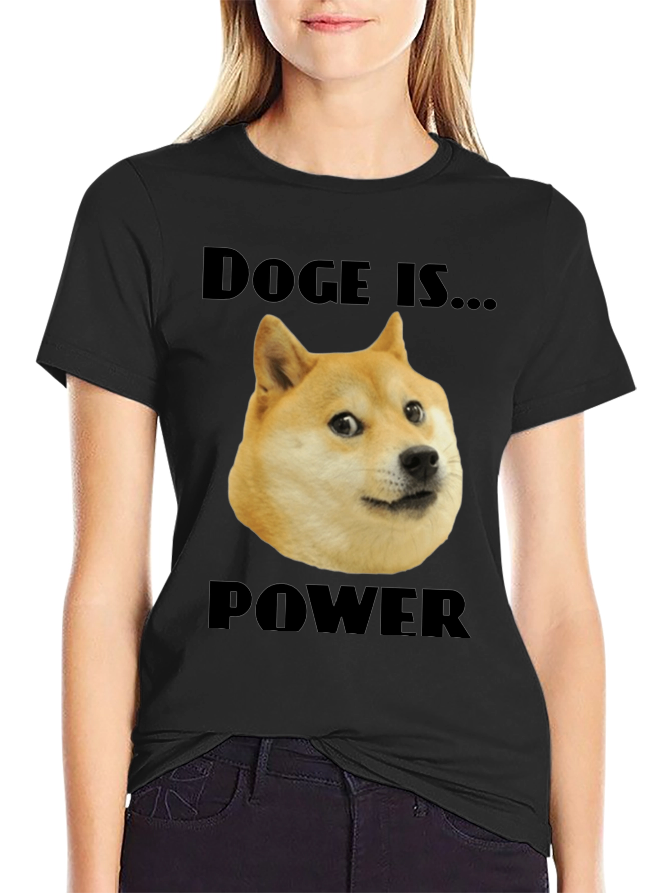 Doge is Power Black T-Shirt