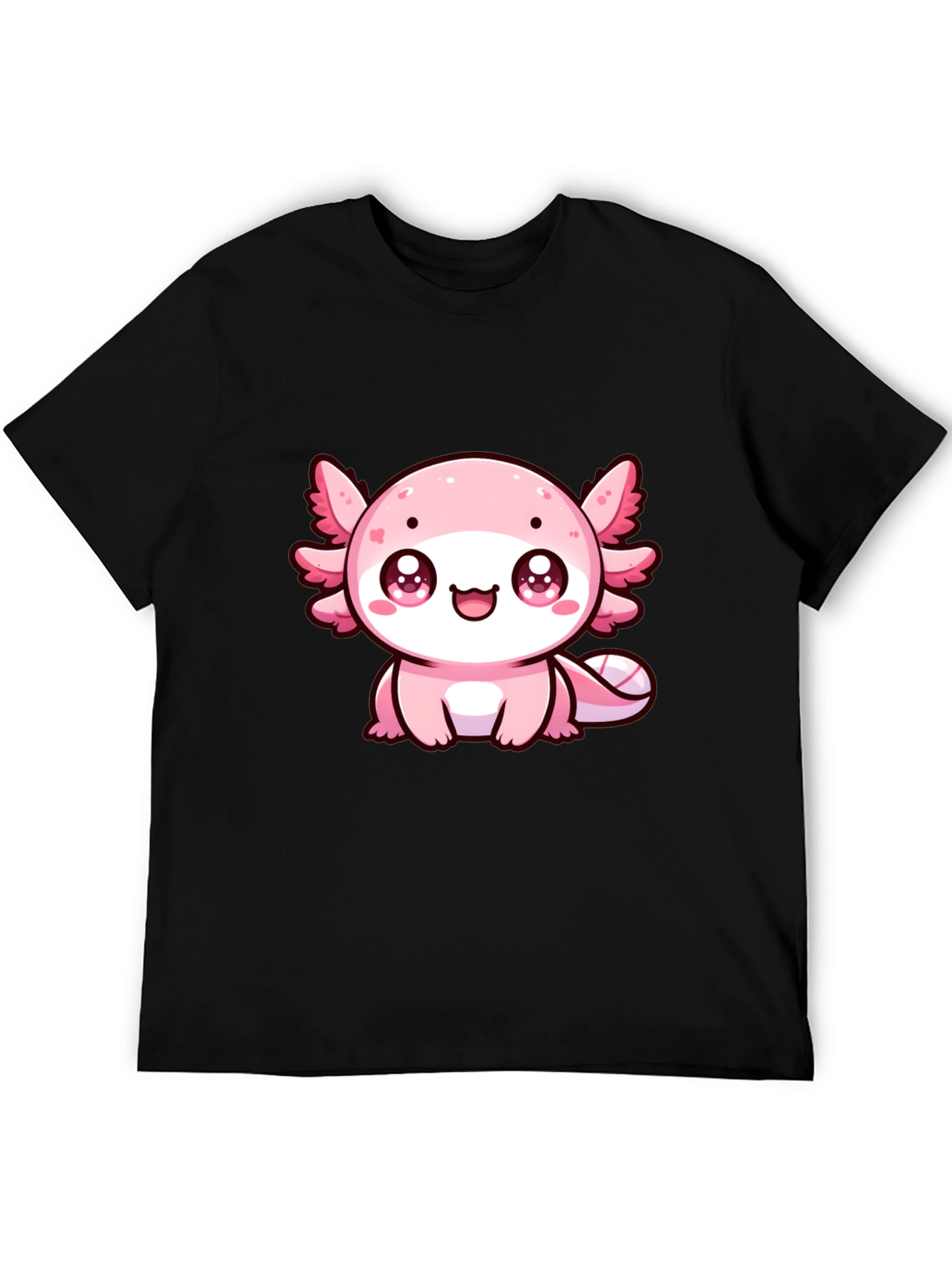 Cute Axolotl Graphic Tee - Black T-Shirt