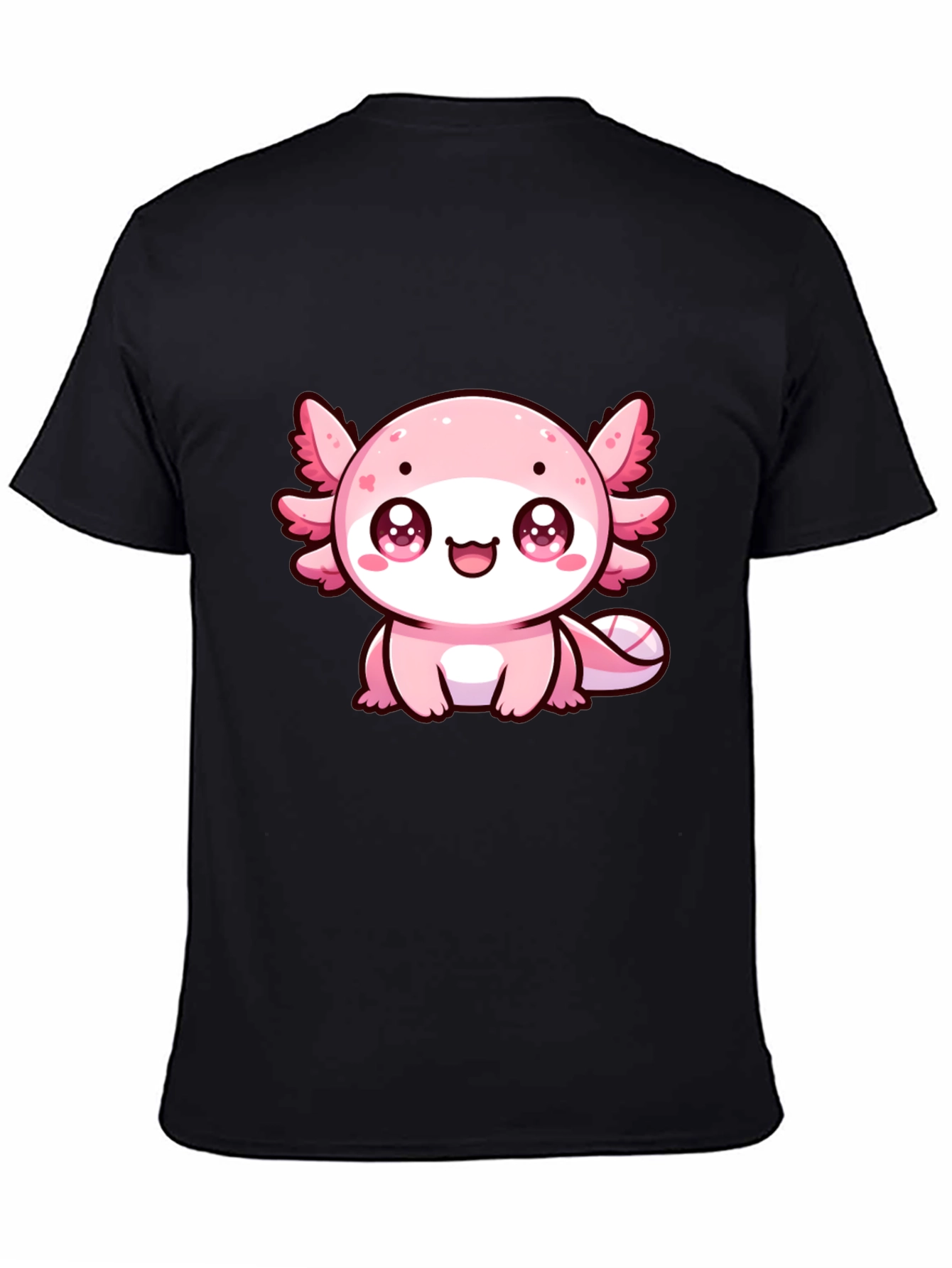 Cute Axolotl Graphic Tee - Black T-Shirt